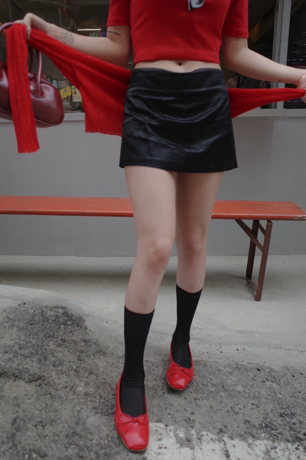 紋路緞面短褲裙(闆娘.花花清單)